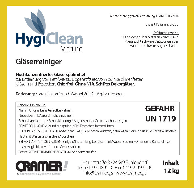 Cramer HygiClean Vitrum 12 kg